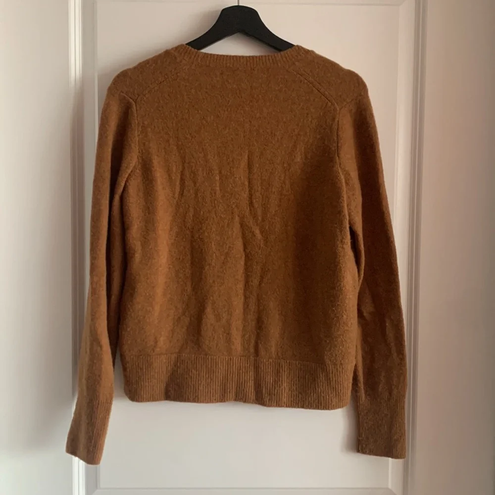 Madewell Wrap Front Pullover Sweater Brown Small Alpaca Wool Blends Cozy Cabin